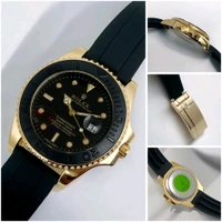 Rolex Men's Datejust 41 Dark Dial Stainless Steel Watch  - Gold