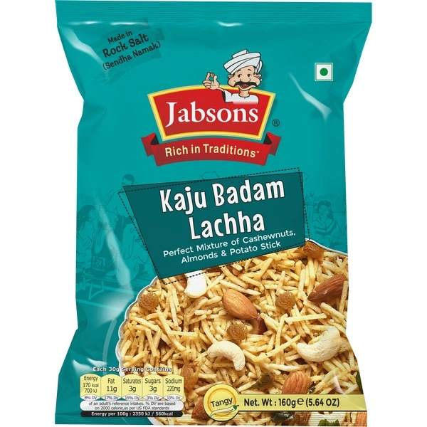 JABSONS KAJU BADAM LACHHA 160g