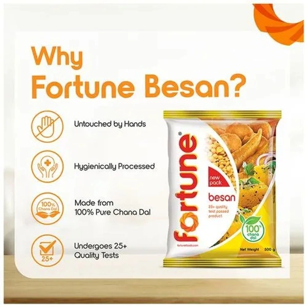 Fortune Chana Besan - 500 g Pouch