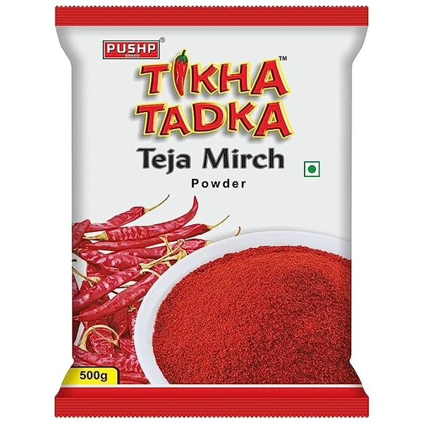 PUSHP TIKHA TADKA TEJA MIRCH POWDER 500GM