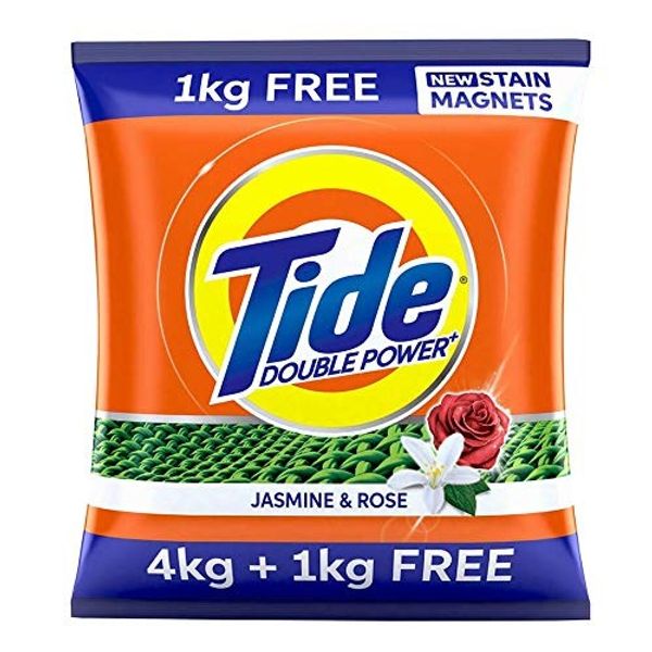 TIDE DOUBLE POWER  JASMINE & ROSE 4+1 KG FREE
