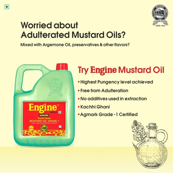 ENGINE BRAND KACHI GHANI MUSTARD OIL 5L