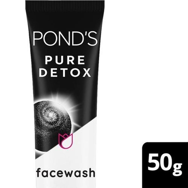 PONDS PURE DETOX ACTIVATED CHARCOAL FACE WASH 50GM