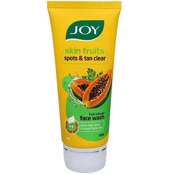 JOY SKIN FRUIT SPOTS & TAN CLEAR PAPAYA FACE WASH 50ML