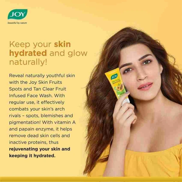 JOY SKIN FRUIT SPOTS & TAN CLEAR PAPAYA FACE WASH 50ML