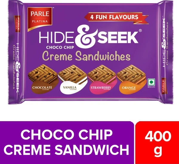 HIDE & SEEK CHOCO CHIP CREME SANDWICHES 4 FUN FLAVOUR