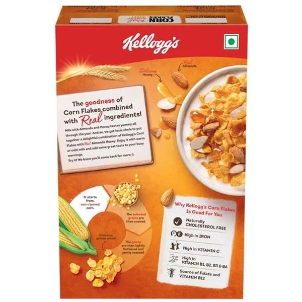 KELLOGGS CORN FLAKES REAL ALMOND HONEY 345GM
