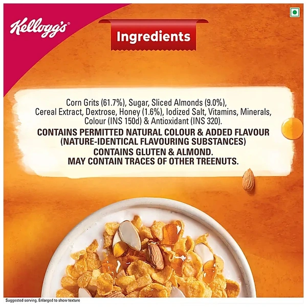 KELLOGGS CORN FLAKES REAL ALMOND HONEY 345GM