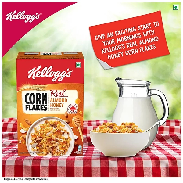 KELLOGGS CORN FLAKES REAL ALMOND HONEY 345GM