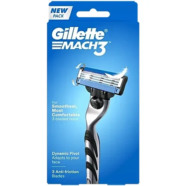 Gillette Mach3 Manual Shaving Razor 1 pc ( Free Gillette SF)