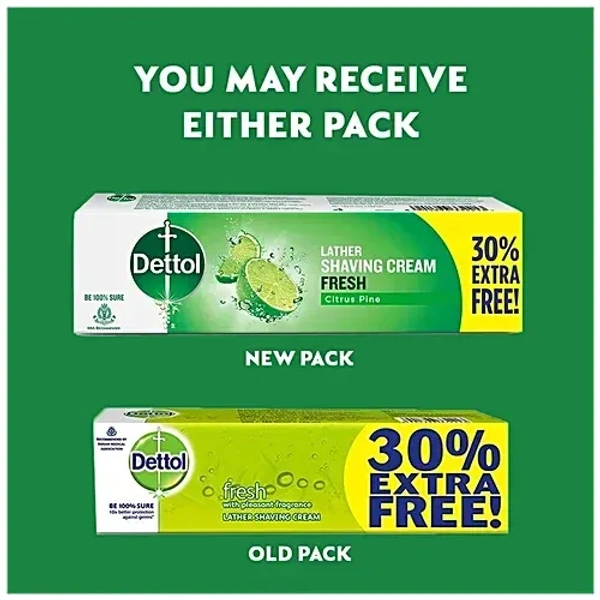 Dettol Lather Shaving Cream Fresh Citrus Pine, 78 g