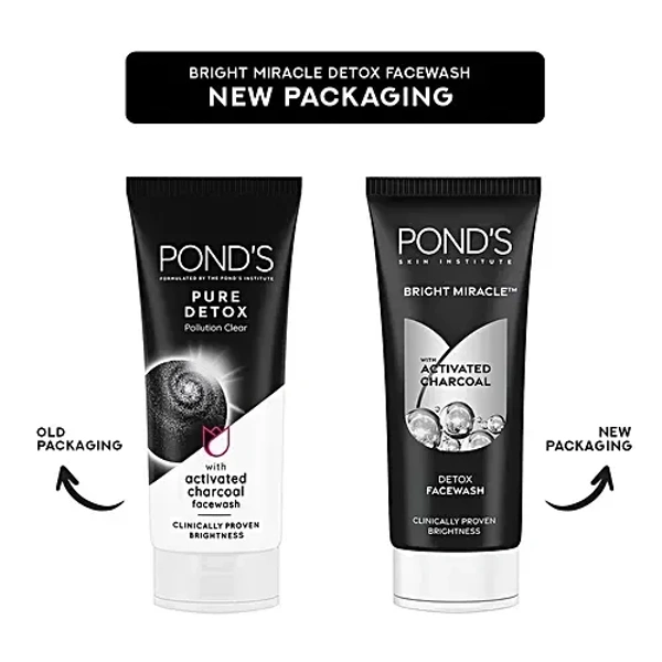 PONDS BRIGHT MIRACLE ACTIVATED CHARCOAL FACE WASH 
