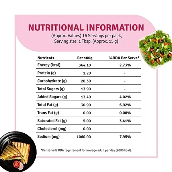 VEEBA THOUSAND ISLAND SANDWICH SPREAD 250GM