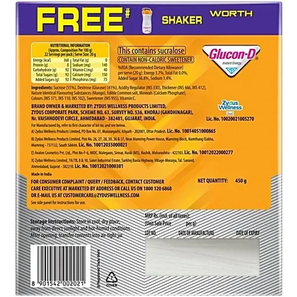 GLUCON D MANGO BLAST 450g (Get Free Shaker)