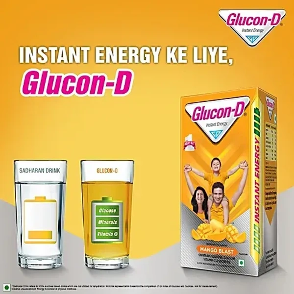 GLUCON D MANGO BLAST 450g (Get Free Shaker)