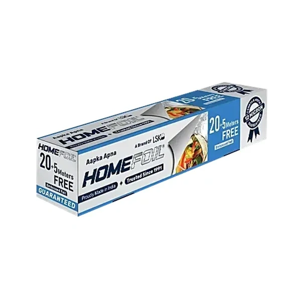 Homefoil Aluminium Foil Silver Embossed - 20m + 5m Free