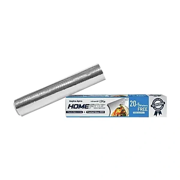 Homefoil Aluminium Foil Silver Embossed - 20m + 5m Free