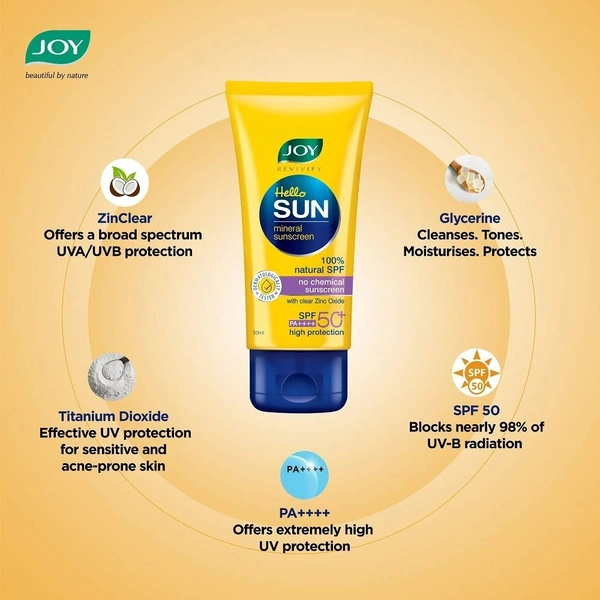 Joy Sun Mineral Sunscreen SPF 50 PA++++ 50ml