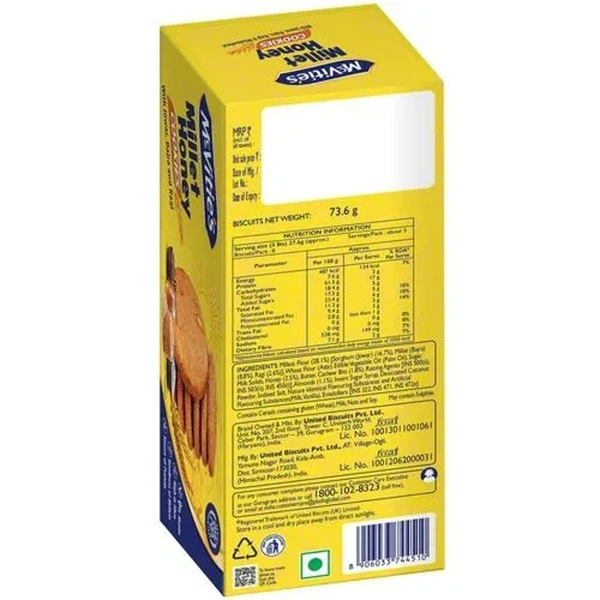 McVITIES MILLET HONEY COOKIES 