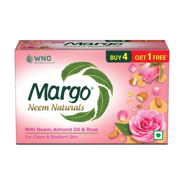 MARGO NEEM NATURALS WITH NEEM ALMOND OIL & ROSE 