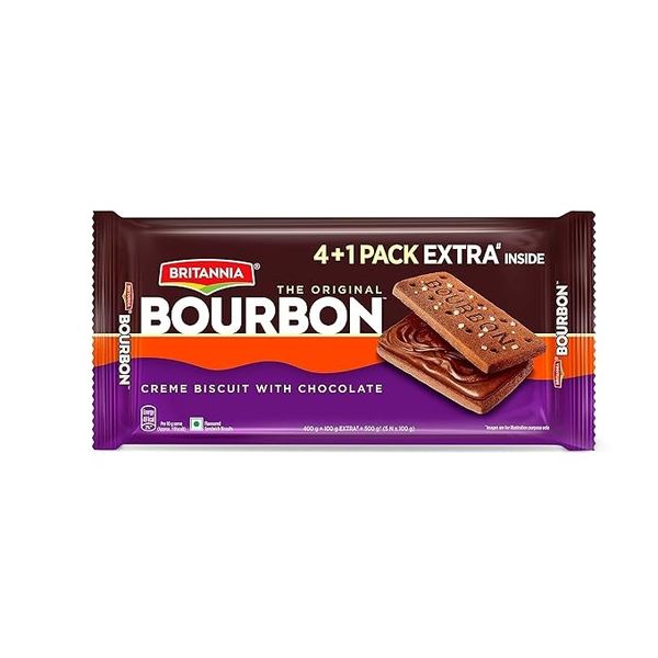 BRITANNIA BOURBON CREME BISCUIT WITH CHOCOLATE 
