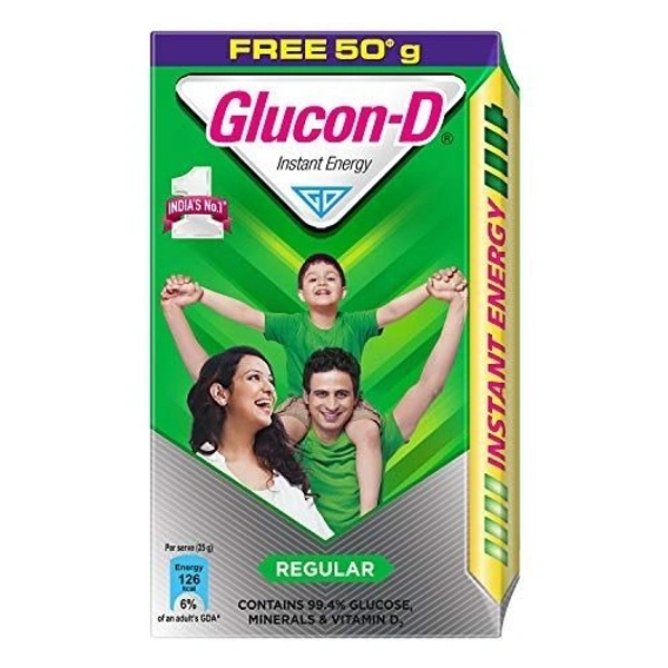 Glucon D Health Drink Regular - 450gm Refill (Extra 50gm Free)