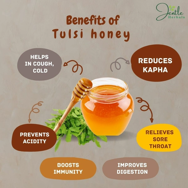 Tulsi Flower Honey No Added Flavour  - Honey Dark, 50g