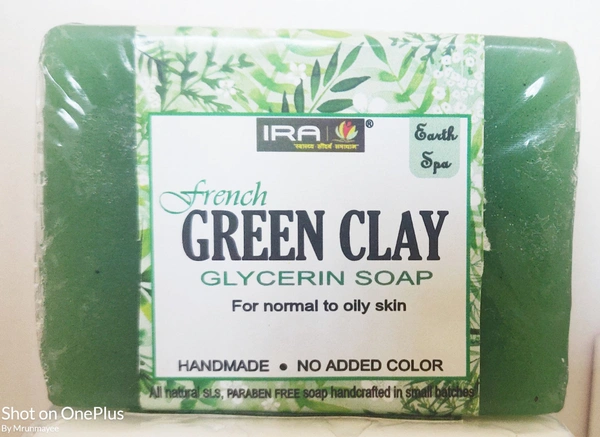 French Green clay Soap  - Earthy Green, 75g