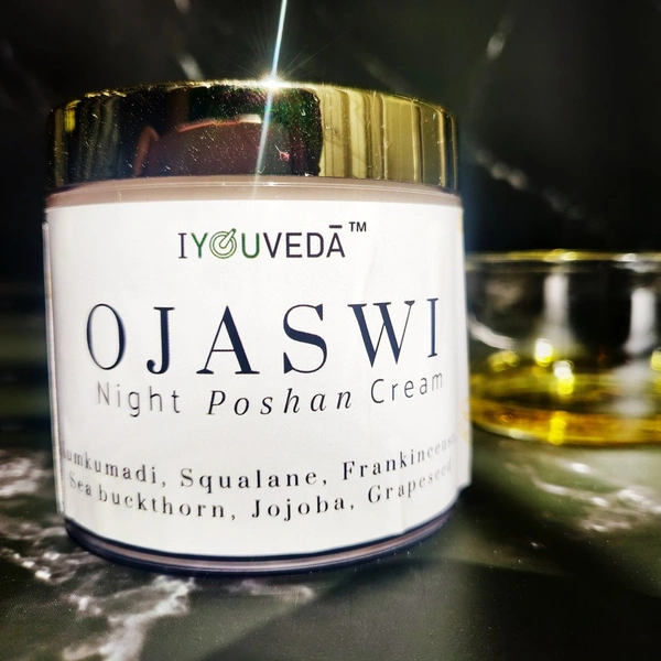 Ojaswi Night Poshan Cream  - Pale Yellow, 50g
