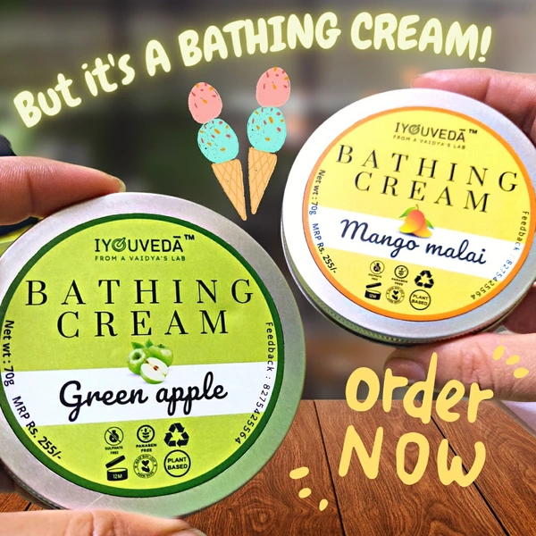 Bathing Cream  - 80g, Green apple