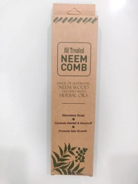 Neem Wood Comb  - Wooden, 7.5"
