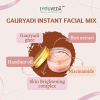 Gauryadi Instant Facial Mix - Pale Pink, 50g