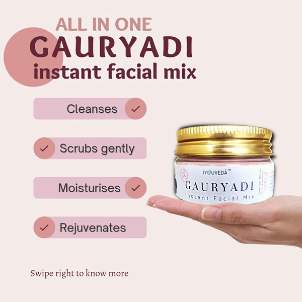 Gauryadi Instant Facial Mix - Pale Pink, 50g