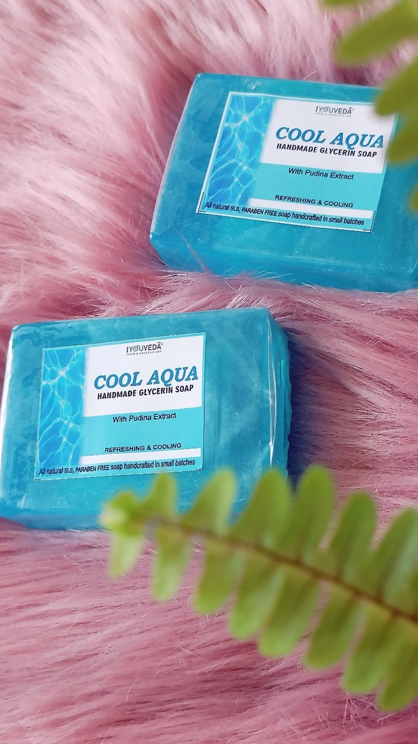 Cool Aqua Glycerin Soap - Cyan Aqua, 85g