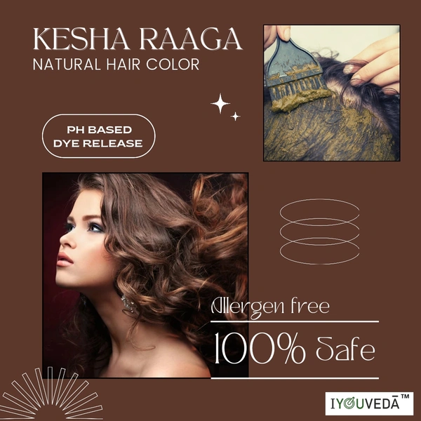 Kesha Raag Natural Hair Color  - Brown, 100g Touch Up Pack