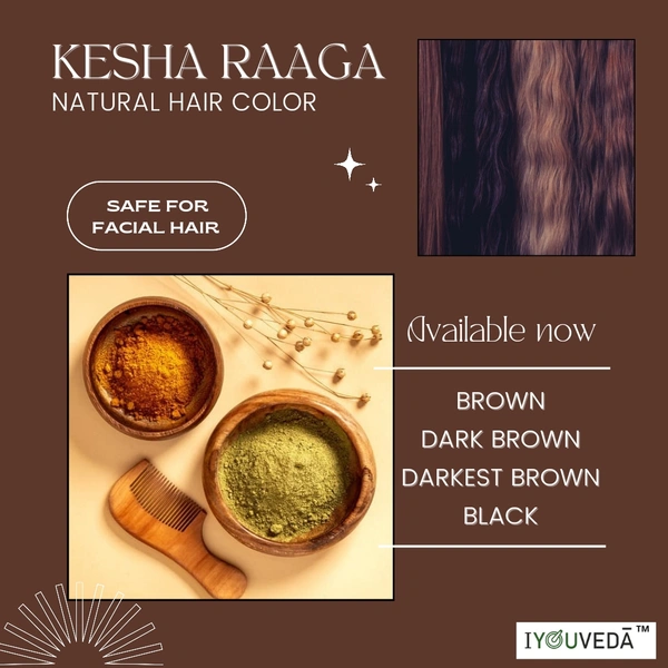 Kesha Raag Natural Hair Color  - Brown, 100g Touch Up Pack
