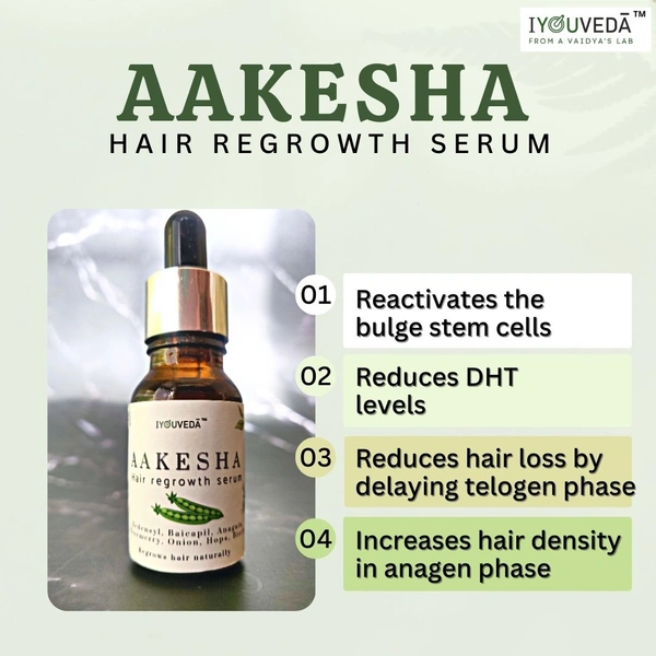 Aakesha Hair Regrowth Serum 1 Month Pack - 45ml