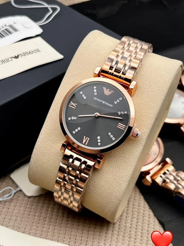 Armani - Rose Gold Black Dial