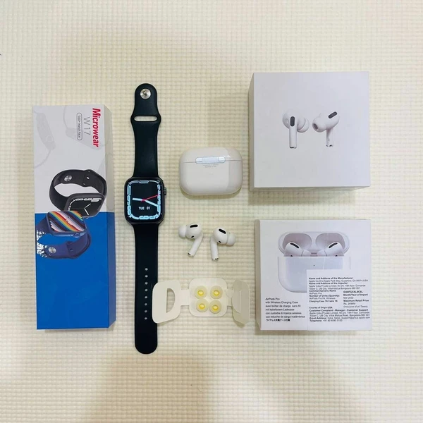 W17 SERIES 7 SMART WATCH And Airpods Pro Combo