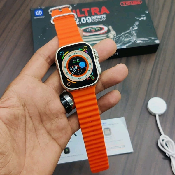 Smart Ultra Watch Combo  - Yellow Orange