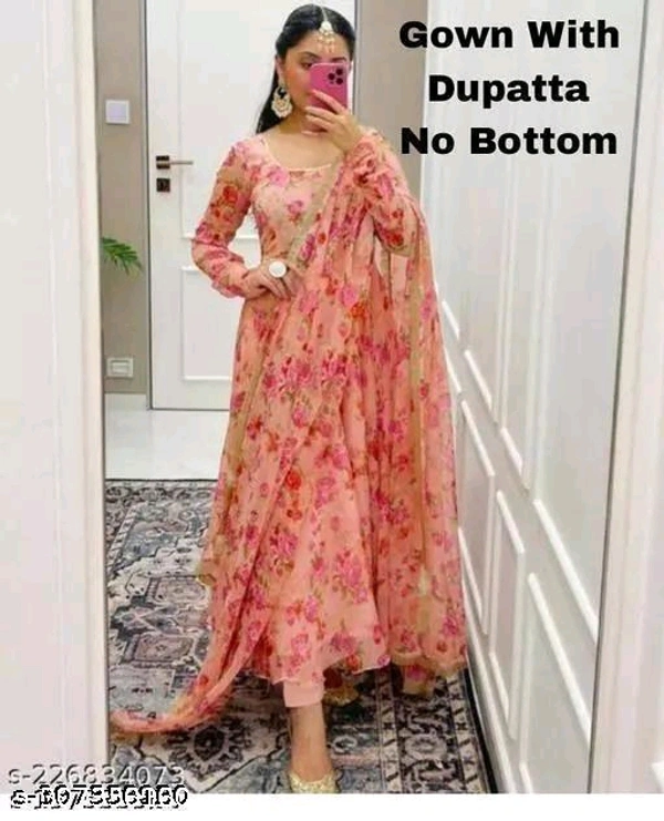 Premium Peach Kurti & DupattaName: Premium Peach Kurti &  - S M L XXL