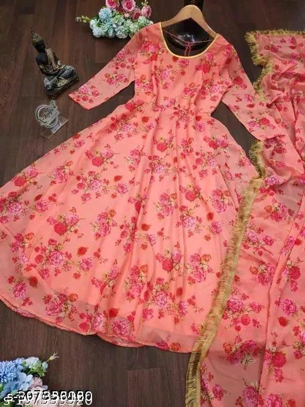 Premium Peach Kurti & DupattaName: Premium Peach Kurti &  - S M L XXL