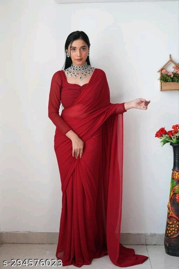 New Party Wear Saree,Ready To Wear Saree(1 minute saree)