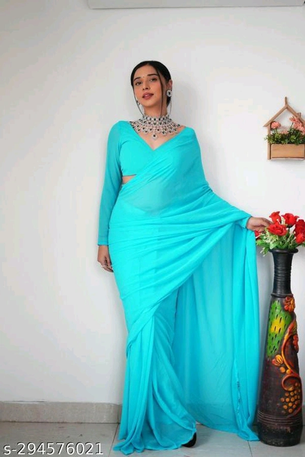 New Party Wear Saree,Ready To Wear Saree(1 minute saree)
