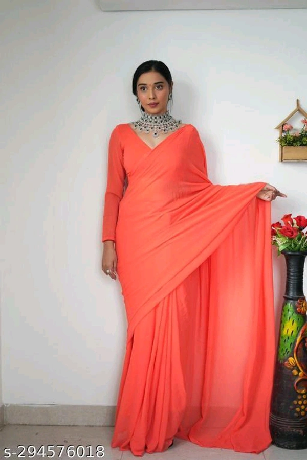 New Party Wear Saree,Ready To Wear Saree(1 minute saree)