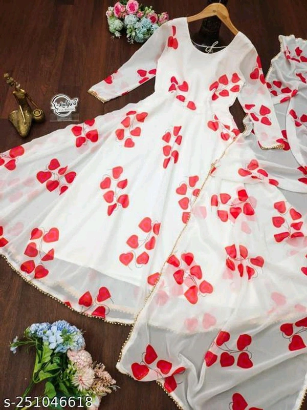 Gown & DupattaName: Gown & DupattaFabric: Georgette - M L XL XXL