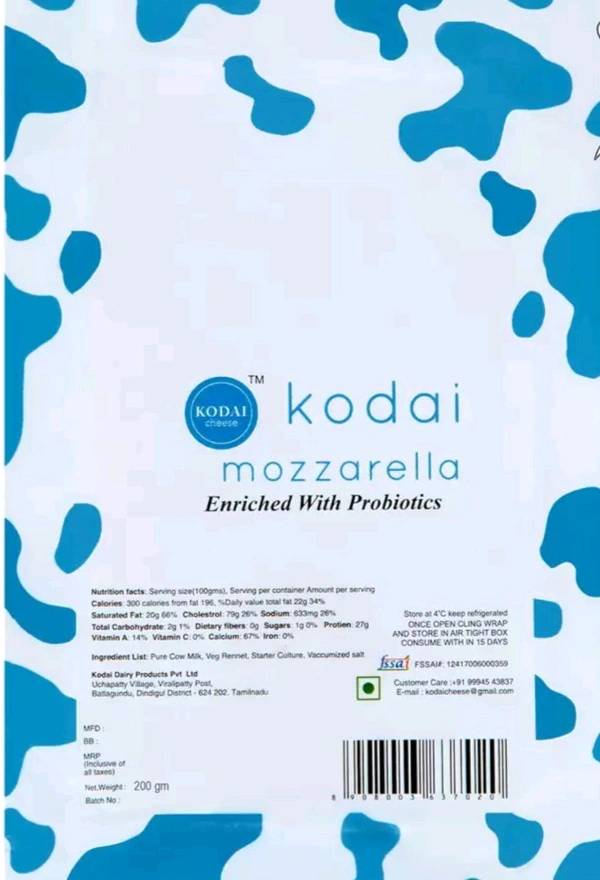 KODAI MOZZARELLA CHEESE - 200G