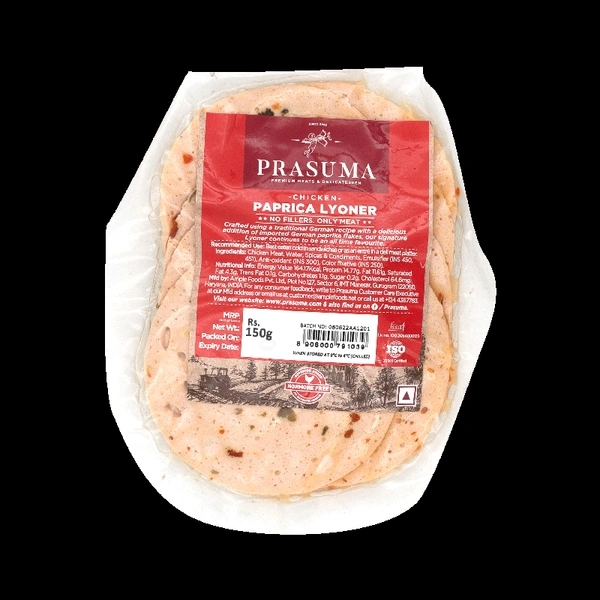 PRASUMA CHICKEN PAPRICA LYONER - 150G