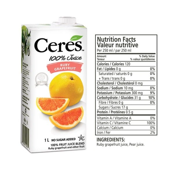 CERES RUBY GRAPEFRUIT JUICE - 1LTR