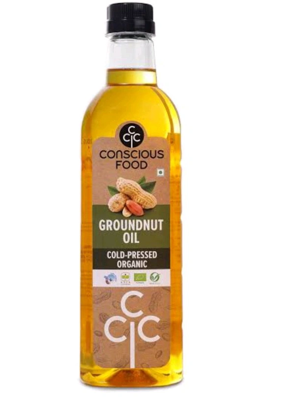 GROUNDUT OIL ORGANIC COLD PRESSED CONSCIOUS FOOD - 1LTR